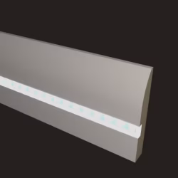 Плинтус МДФ под покраску Evrowood PN 080 Led с подсветкой 2000×95×16