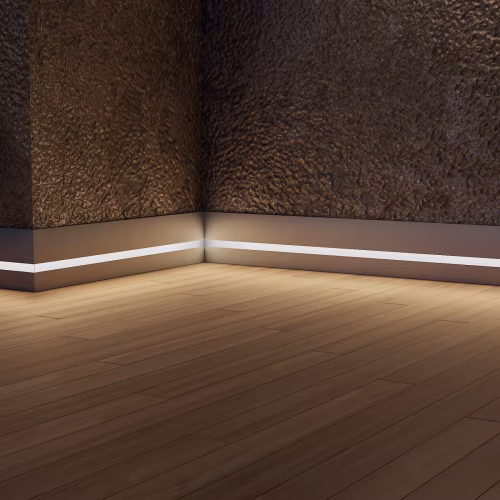 Плинтус МДФ под покраску Evrowood PN 080 Led с подсветкой 2000×95×16