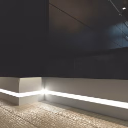 Плинтус МДФ под покраску Evrowood PN 080 Led с подсветкой 2000×95×16