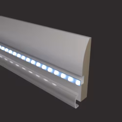 Плинтус МДФ под покраску Evrowood PN 080 Led с подсветкой 2000×95×16