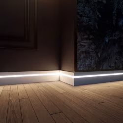 Плинтус МДФ под покраску Evrowood PN 101 Led с подсветкой 2000×100×16