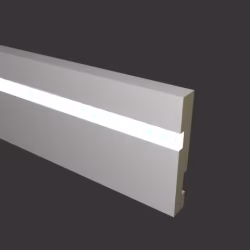 Плинтус МДФ под покраску Evrowood PN 101 Led с подсветкой 2000×100×16