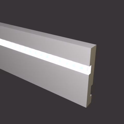 Плинтус МДФ под покраску Evrowood PN 101 Led с подсветкой 2000×100×16