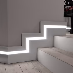 Плинтус МДФ под покраску Evrowood PN 101 Led с подсветкой 2000×100×16