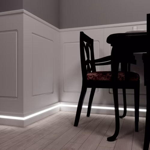 Плинтус МДФ под покраску Evrowood PN 101 Led с подсветкой 2000×100×16