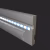 Плинтус МДФ под покраску Evrowood PN 101 Led с подсветкой 2000×100×16