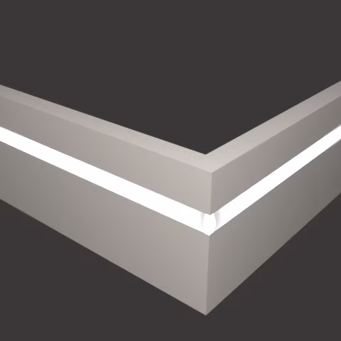 Плинтус МДФ под покраску Evrowood PN 101 Led с подсветкой 2000×100×16