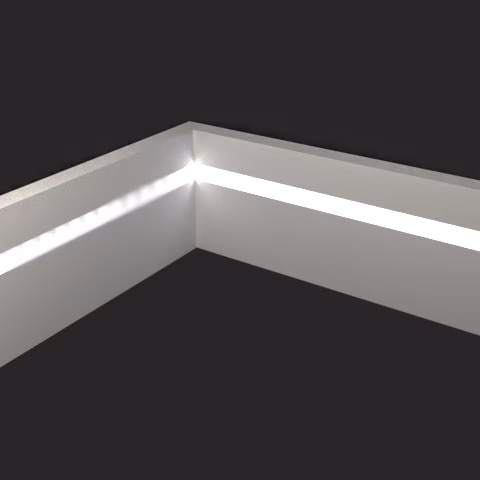 Плинтус МДФ под покраску Evrowood PN 101 Led с подсветкой 2000×100×16