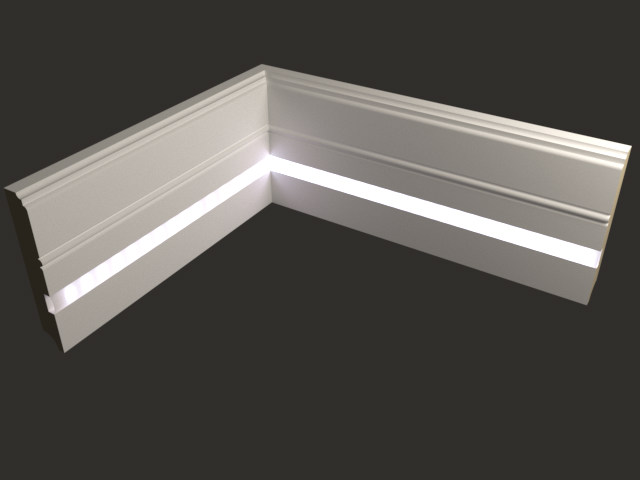 Плинтус МДФ под покраску Evrowood PN 120 Led с подсветкой 2000×110×16 Плинтус МДФ под покраску Evrowood PN 120 Led с подсветкой 2000×110×16