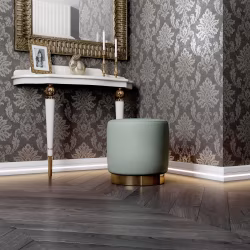 Плинтус МДФ под покраску Evrowood PN 120 Led с подсветкой 2000×110×16