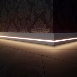 Плинтус МДФ под покраску Evrowood PN 120 Led с подсветкой 2000×110×16
