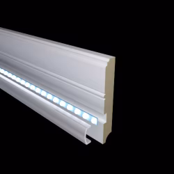 Плинтус МДФ под покраску Evrowood PN 120 Led с подсветкой 2000×110×16