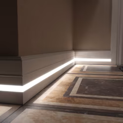 Плинтус МДФ под покраску Evrowood PN 120 Led с подсветкой 2000×110×16