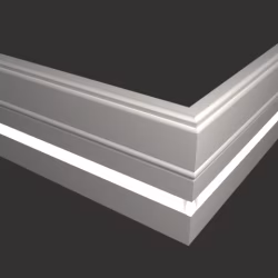 Плинтус МДФ под покраску Evrowood PN 120 Led с подсветкой 2000×110×16