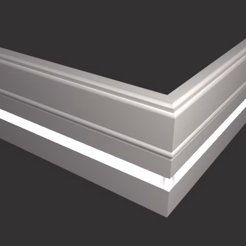Плинтус МДФ под покраску Evrowood PN 120 Led с подсветкой 2000×110×16