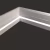 Плинтус МДФ под покраску Evrowood PN 120 Led с подсветкой 2000×110×16