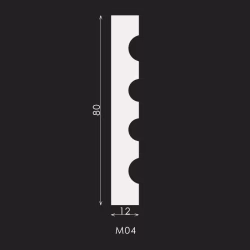 Молдинг МДФ под покраску Evrowood М 04 2000×80×12