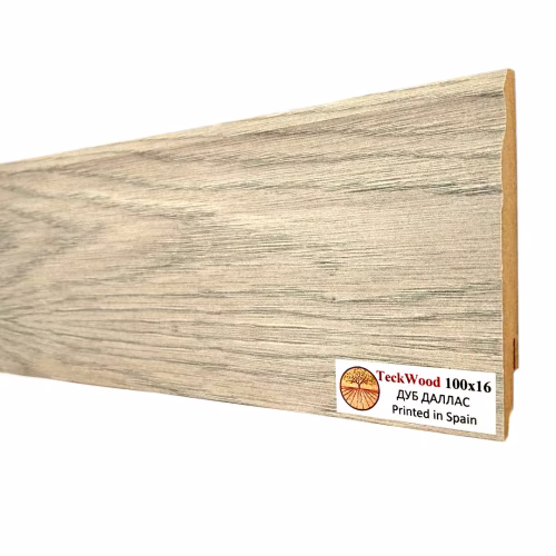 Плинтус МДФ ламинированный TeckWood дуб Даллас 2150×100×16