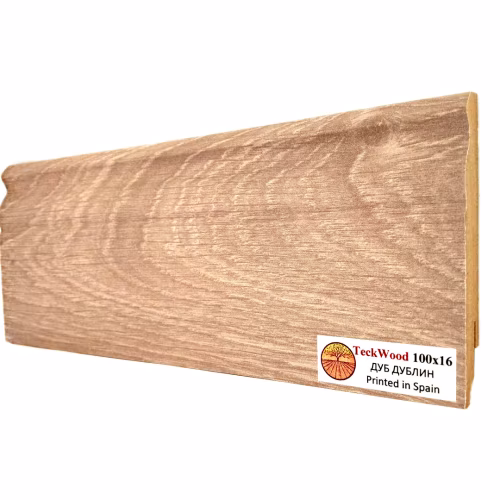 Плинтус МДФ ламинированный TeckWood дуб Дублин 2150×100×16