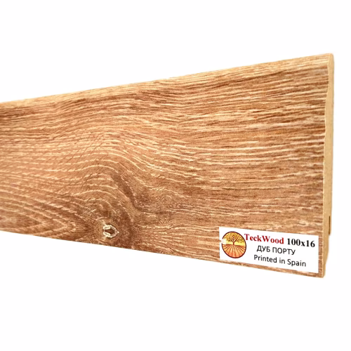 Плинтус МДФ ламинированный TeckWood дуб Порту 2150×100×16