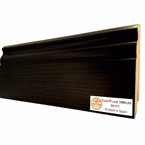 Плинтус МДФ ламинированный TeckWood Венге Wenge 2000×100×16