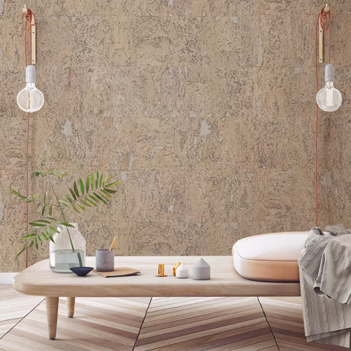 Пробковая стеновая панель Wicanders Dekwall Ambiance Stone Art Platinum TA24001 600×300×3