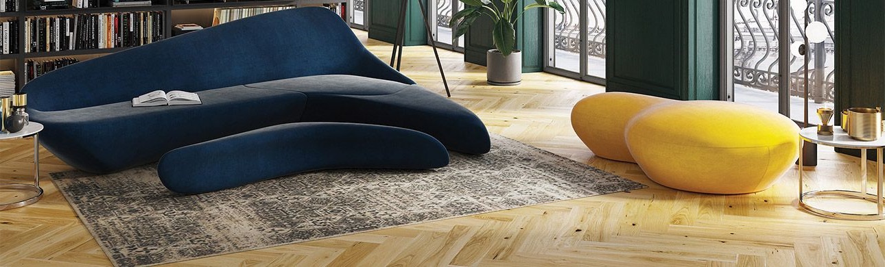 Паркетная доска Barlinek Pure Classico Line Дуб Grand Canion 725×130×14 венгерская елка с замком Optilock фото в интерьере