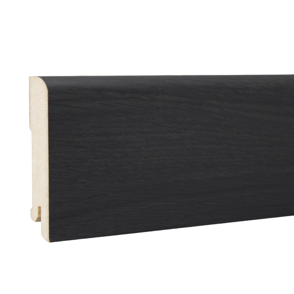 Плинтус МДФ ламинированный DeArtio Дуб темный B202-16 2050×80×16