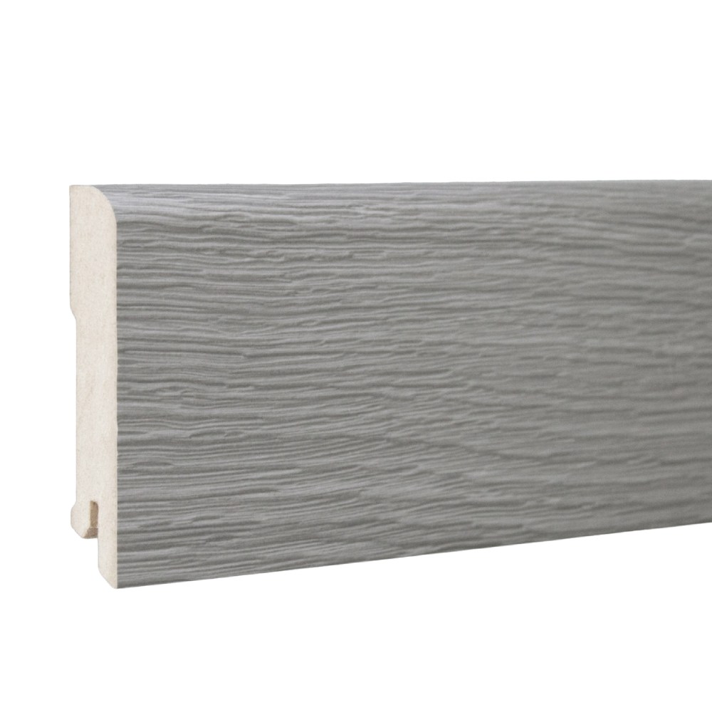 Плинтус МДФ ламинированный DeArtio Дуб серый брашированный B202-08 2050×80×16