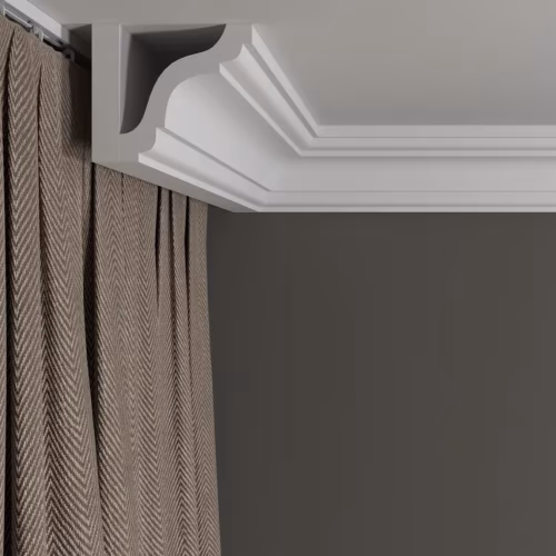 Потолочный плинтус под покраску Decor-Dizayn DD44 2000×73×76
