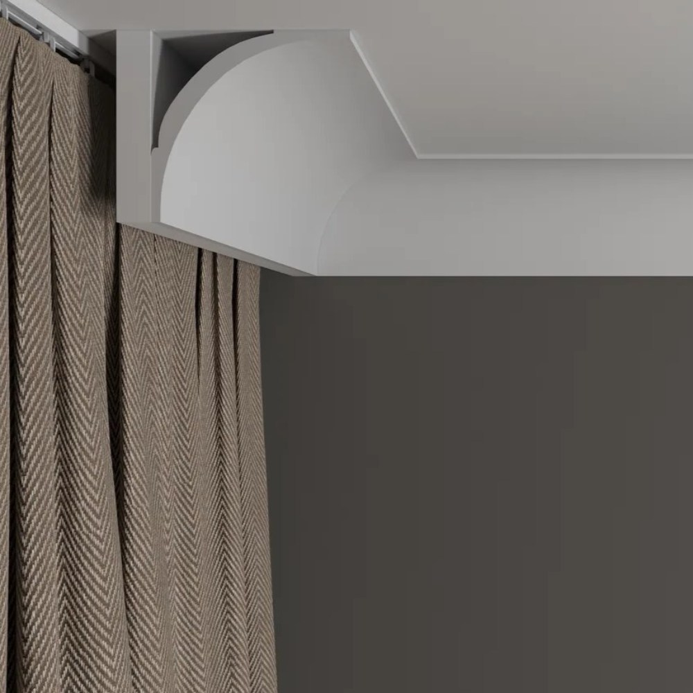 Потолочный плинтус под покраску Decor-Dizayn DD46 2000×88×85 фото в интерьере