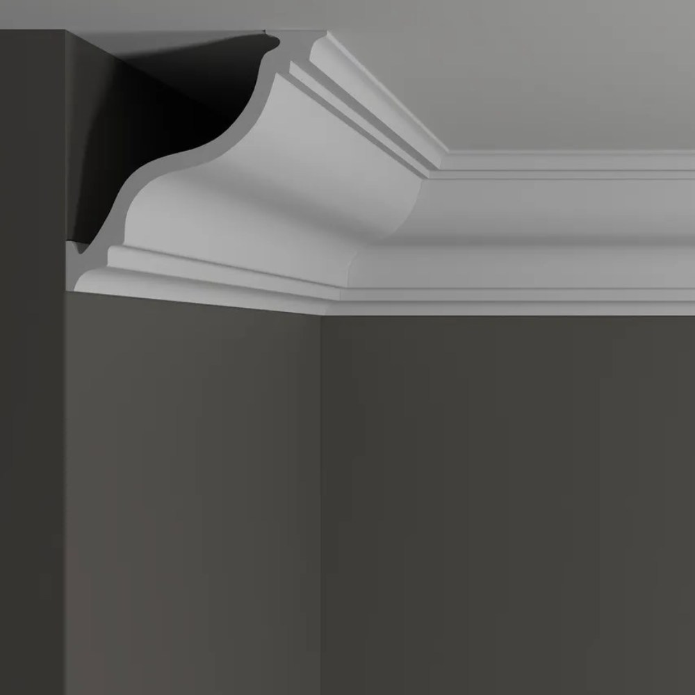 Потолочный плинтус под покраску Decor-Dizayn DD504 2000×115×115