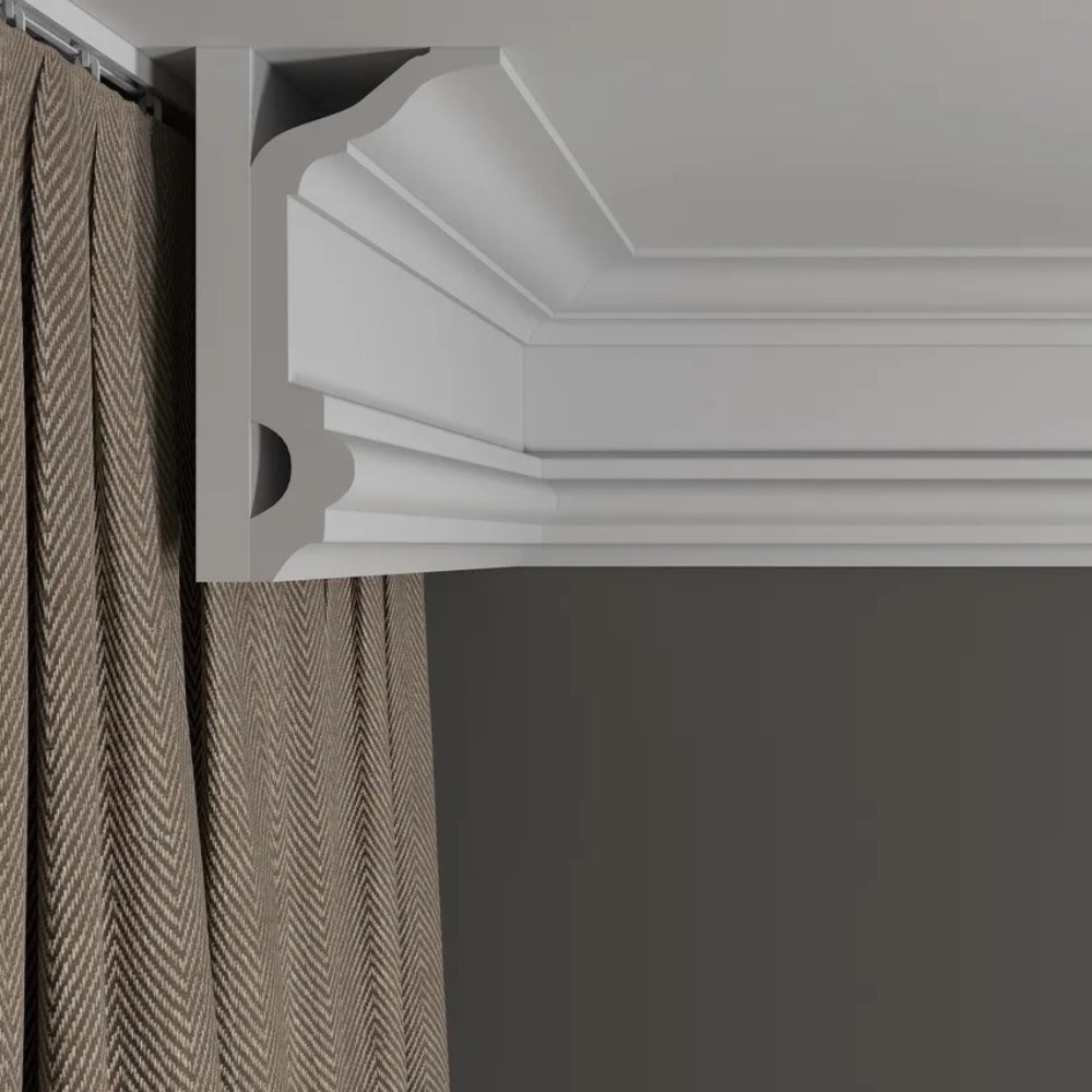 Потолочный плинтус под покраску Decor-Dizayn DD505 2000×70×150 фото в интерьере