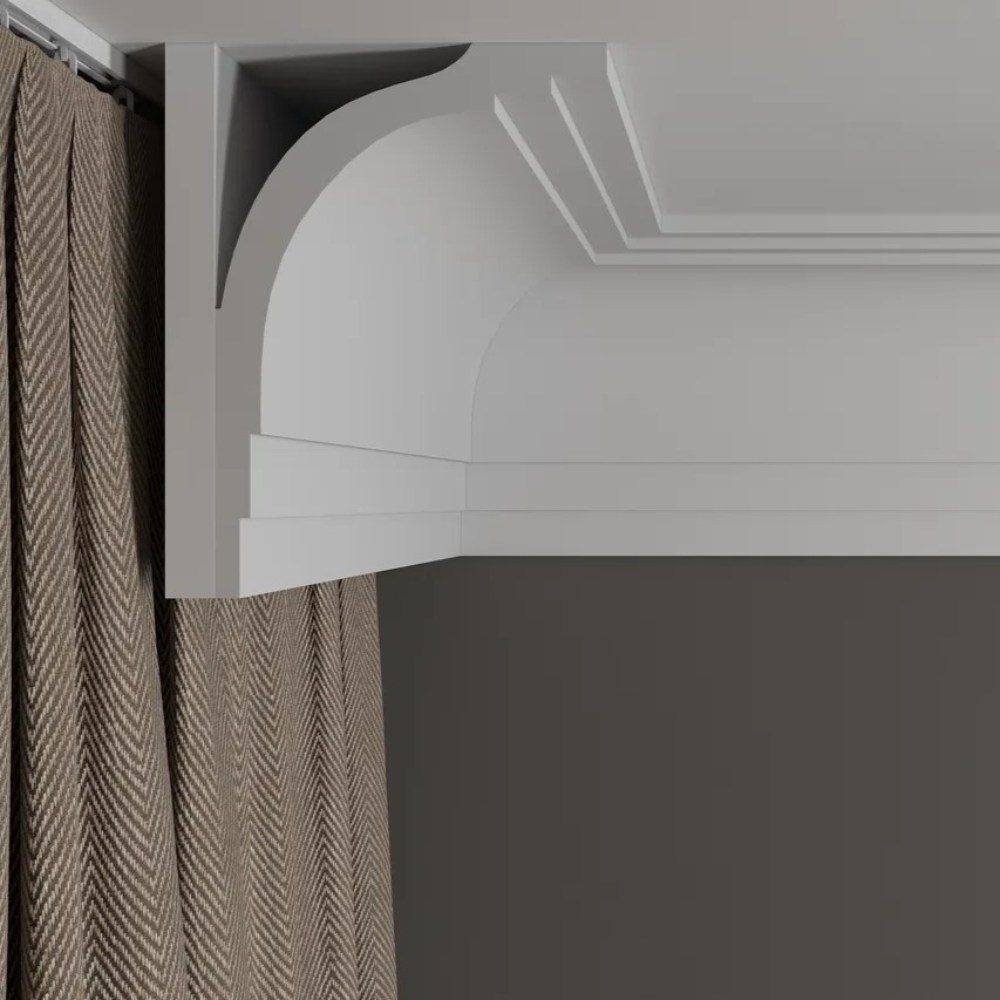 Потолочный плинтус под покраску Decor-Dizayn DD511 2000×120×170 фото в интерьере