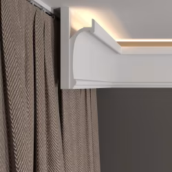 Потолочный плинтус под покраску Decor-Dizayn Estet DD518 2000×45×125