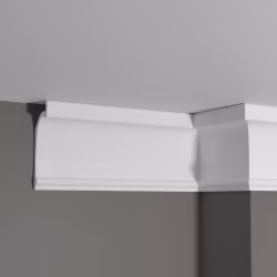 Потолочный плинтус под покраску Decor-Dizayn Estet DD518 2000×45×125