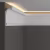 Потолочный плинтус под покраску Decor-Dizayn Estet DD518 2000×45×125