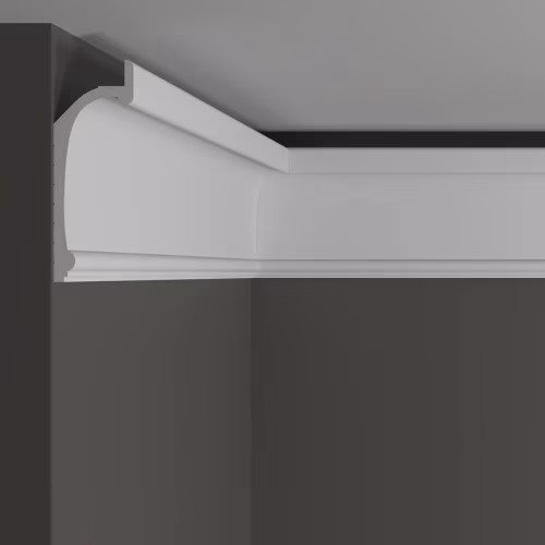Потолочный плинтус под покраску Decor-Dizayn Estet DD518 2000×45×125