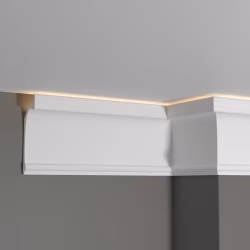 Потолочный плинтус под покраску Decor-Dizayn Estet DD518 2000×45×125
