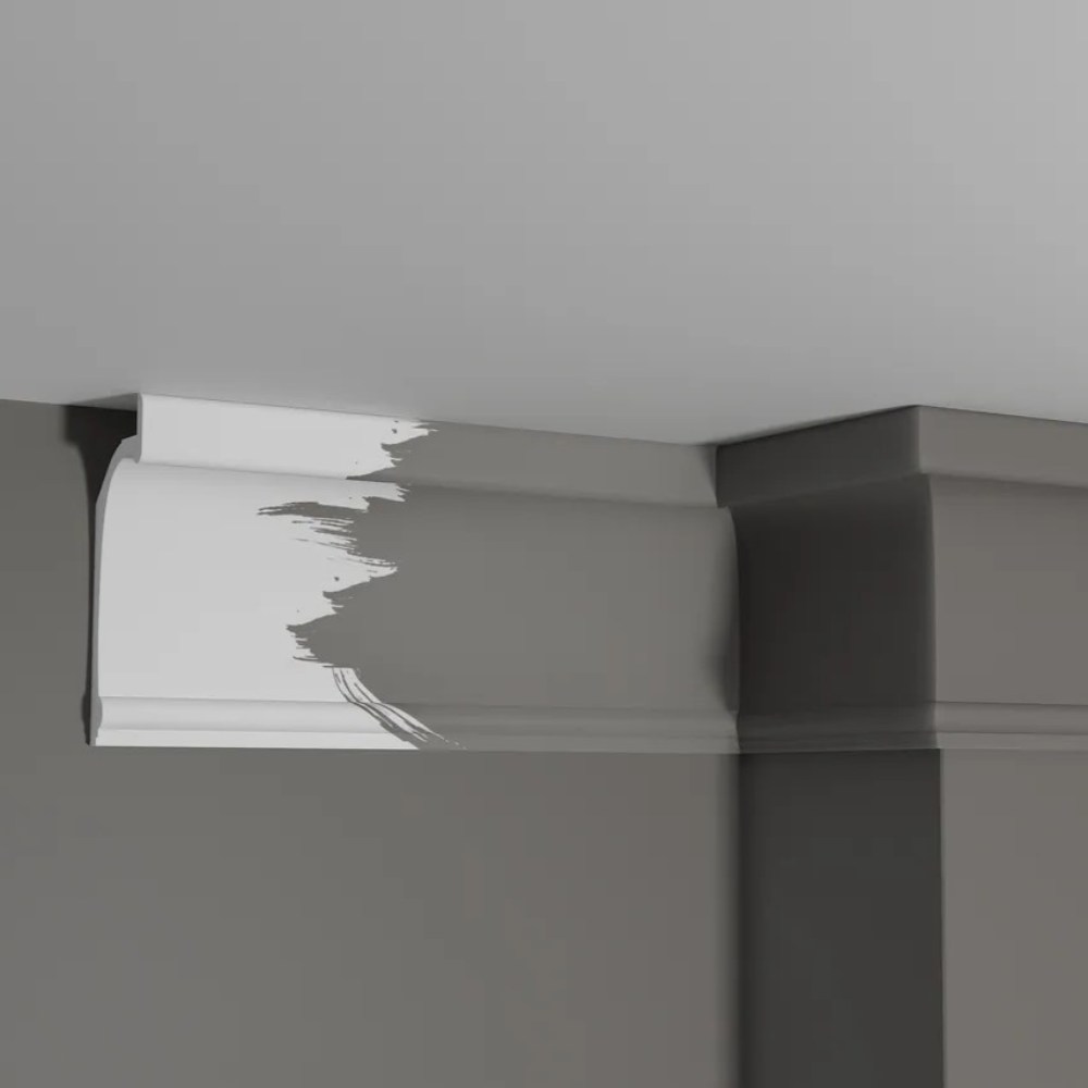Потолочный плинтус под покраску Decor-Dizayn Estet DD518 2000×45×125