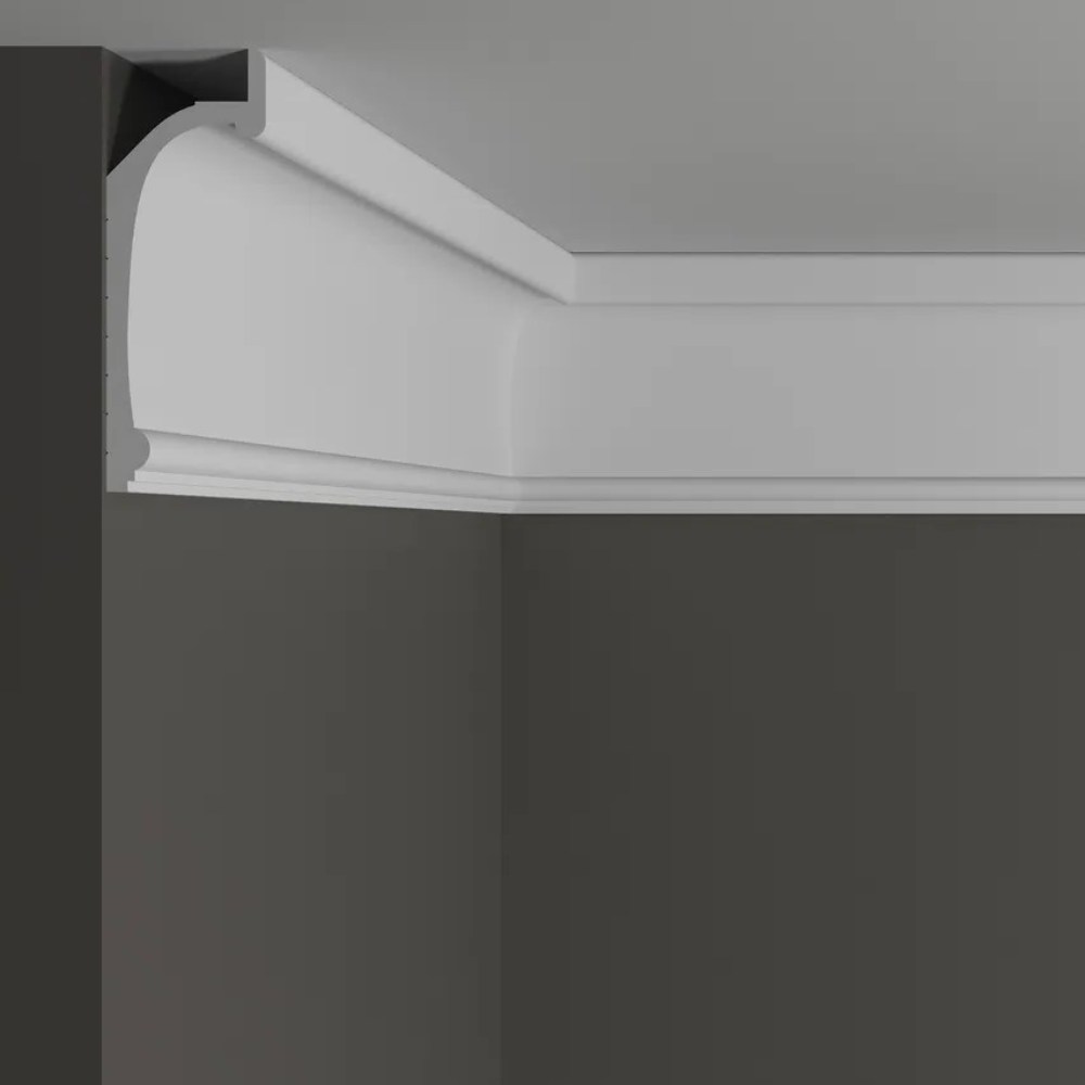 Потолочный плинтус под покраску Decor-Dizayn Estet DD518 2000×45×125