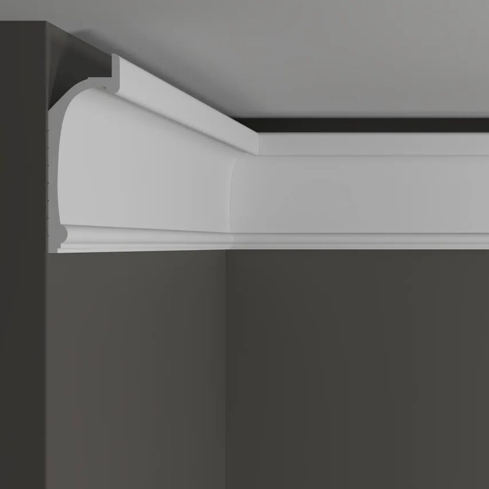 Потолочный плинтус под покраску Decor-Dizayn Estet DD518 2000×45×125