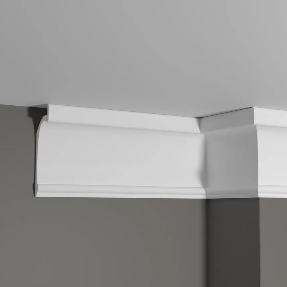 Потолочный плинтус под покраску Decor-Dizayn Estet DD518 2000×45×125
