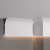 Потолочный плинтус под покраску Decor-Dizayn Modern DD520 с подсветкой 2000×70×140