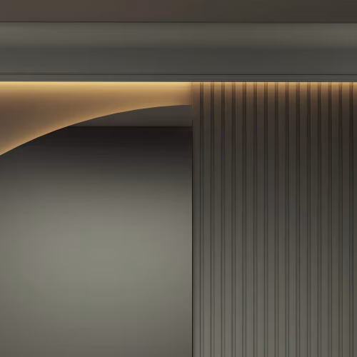 Потолочный плинтус под покраску Decor-Dizayn Modern DD520 с подсветкой 2000×70×140