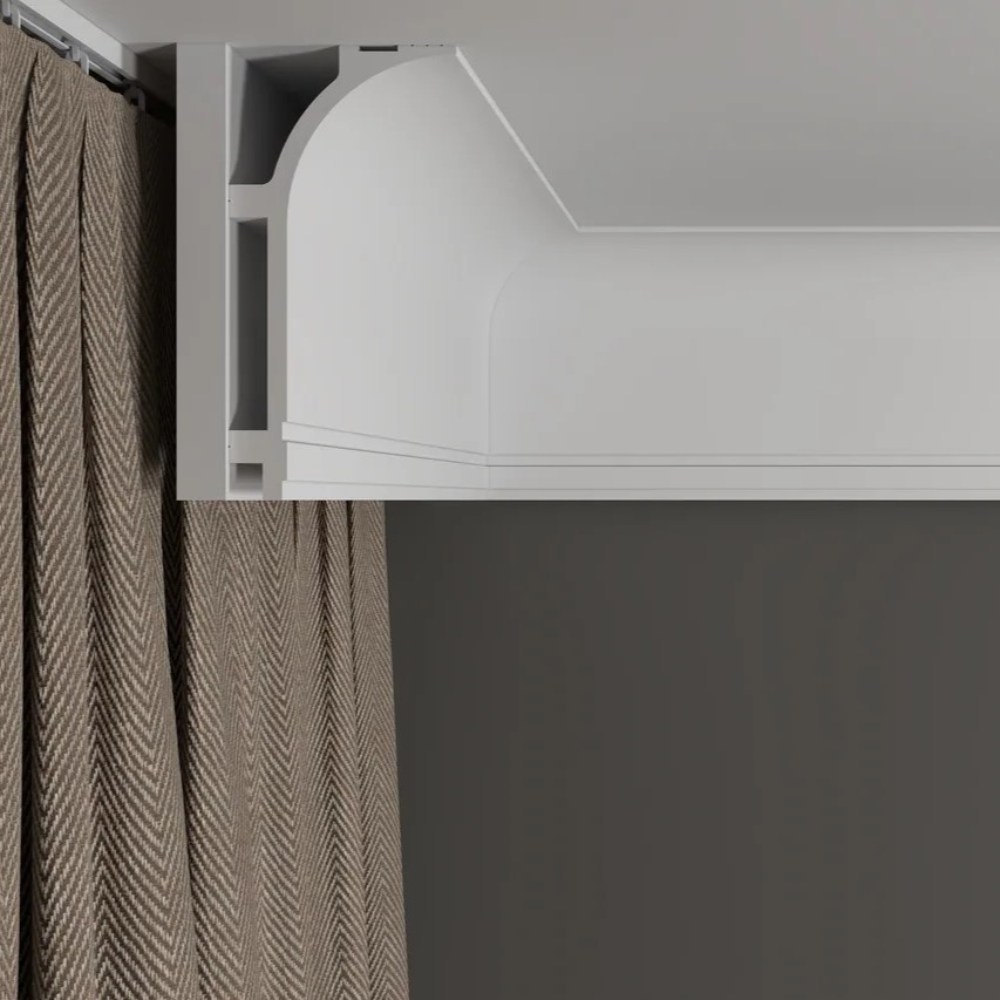 Потолочный плинтус под покраску Decor-Dizayn Modern DD520 с подсветкой 2000×70×140