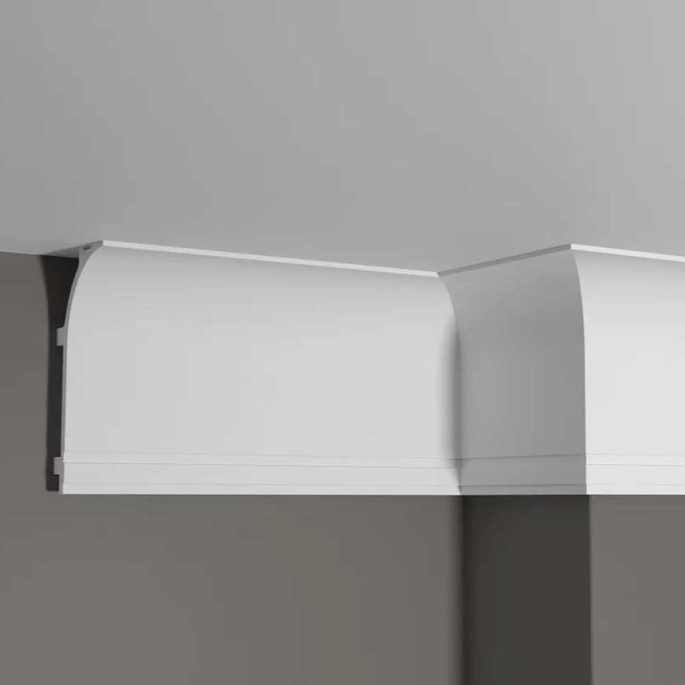 Потолочный плинтус под покраску Decor-Dizayn Modern DD520 с подсветкой 2000×70×140
