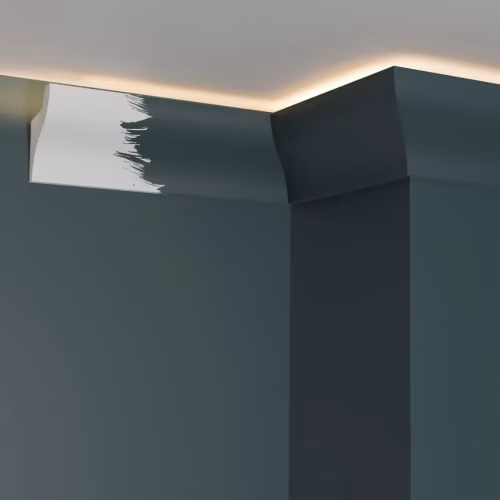 Потолочный плинтус под покраску Decor-Dizayn DD506 с подсветкой 2000×33×50