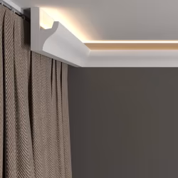 Потолочный плинтус под покраску Decor-Dizayn DD506 с подсветкой 2000×33×50