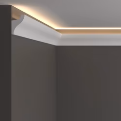 Потолочный плинтус под покраску Decor-Dizayn DD506 с подсветкой 2000×33×50